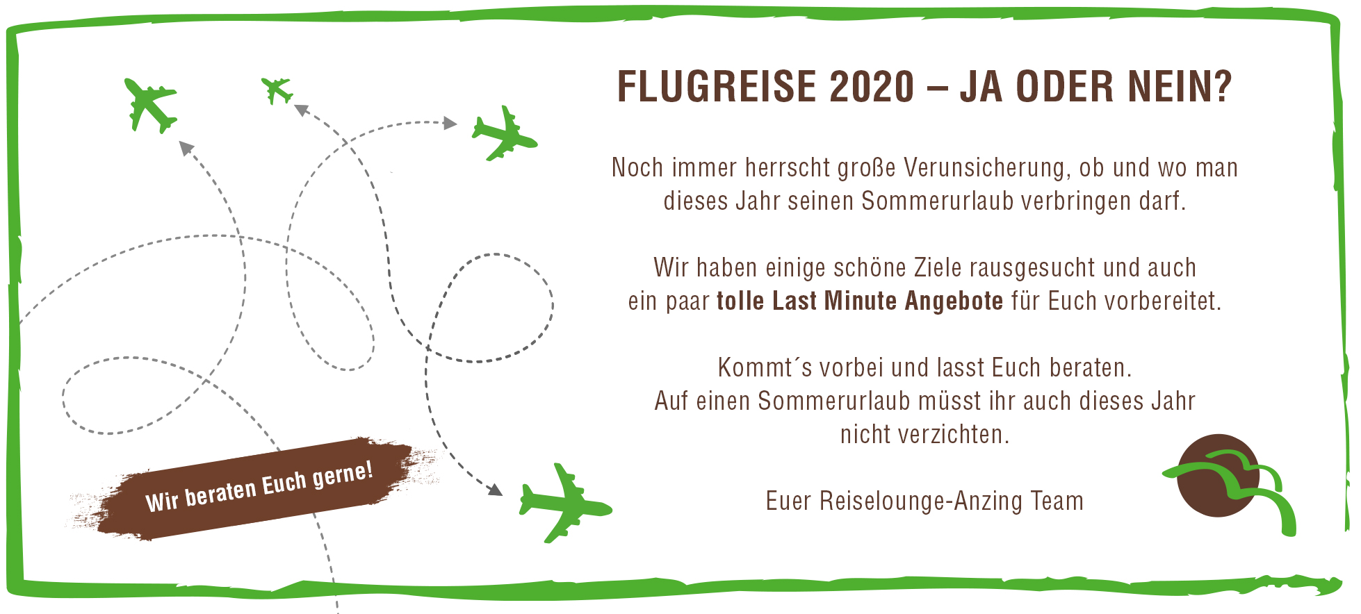 Flugreise 2020 – ja oder nein