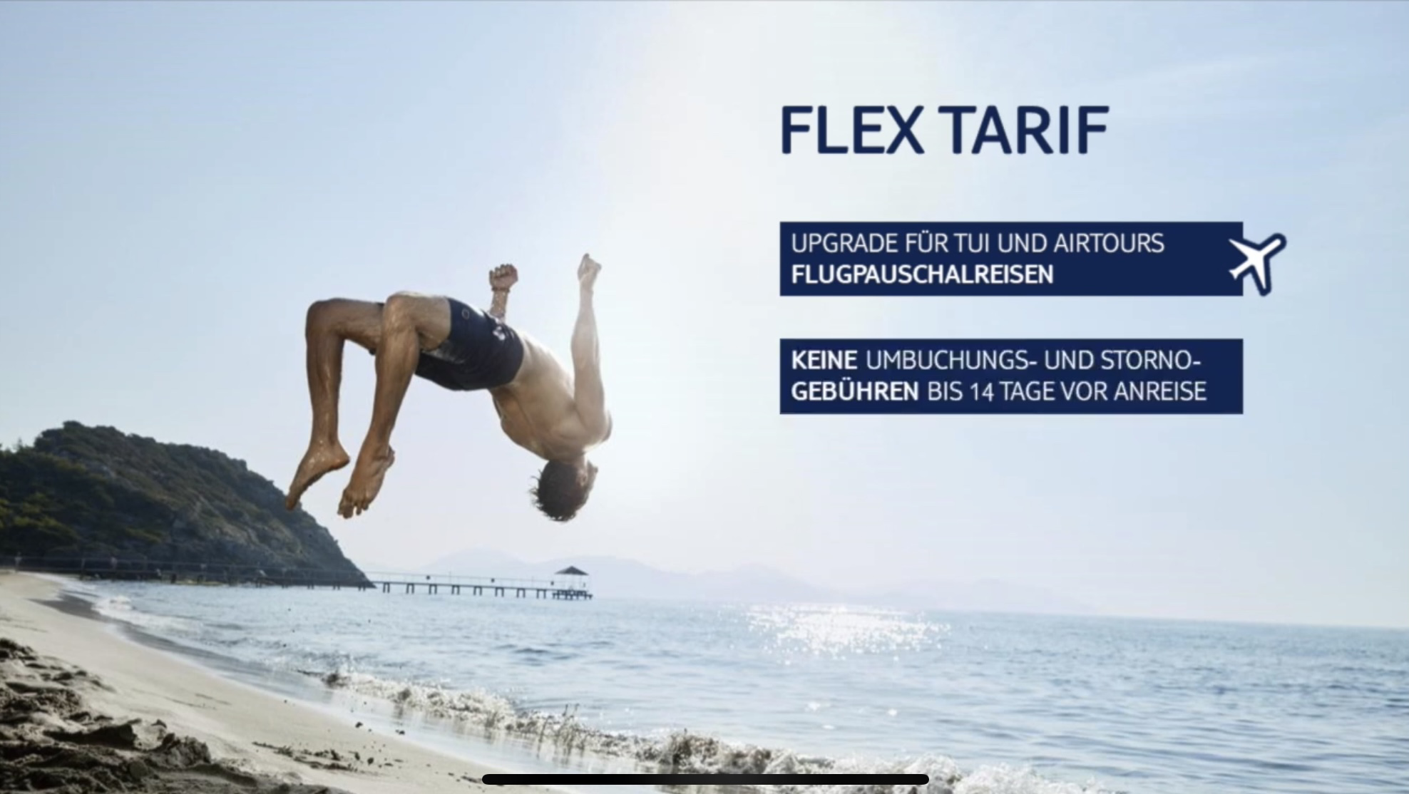 Neuer Flex Tarif für Flugpauschalreisen bei TUI