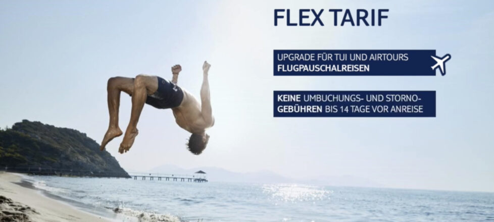 Neuer Flex Tarif für Flugpauschalreisen bei TUI