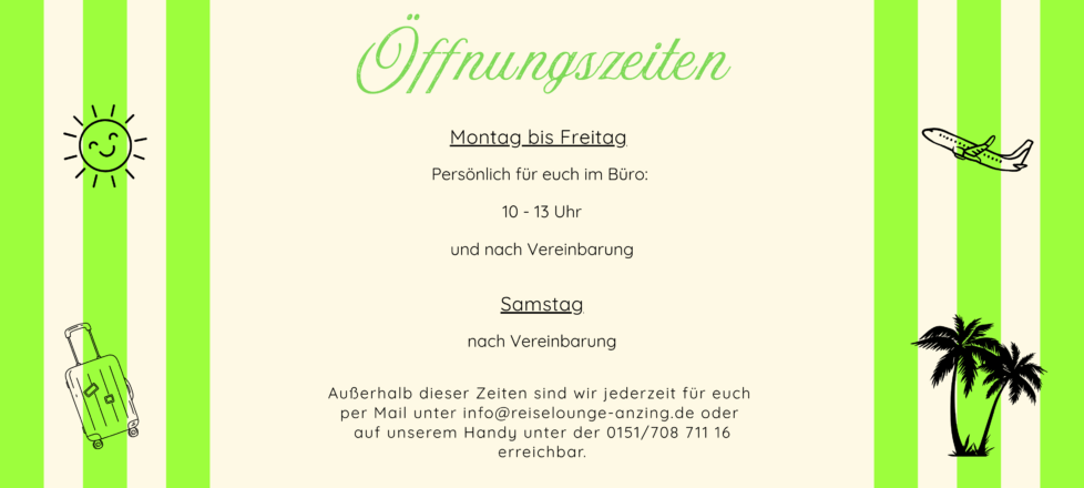 Öffnungszeiten 2026